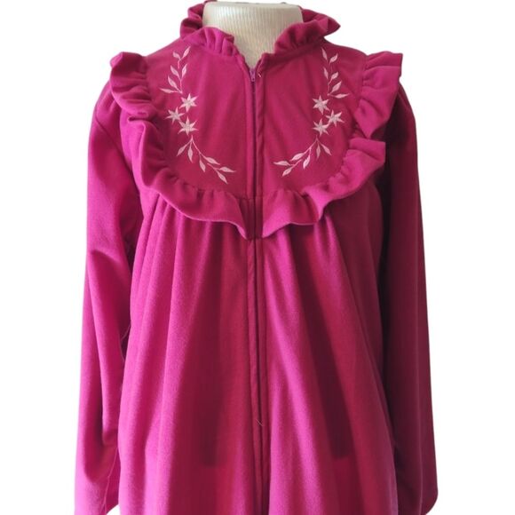 NWT Vintage 80's Moon Dance Ruffle Housecoat Nightgown Robe Size Large - Picture 1 of 8